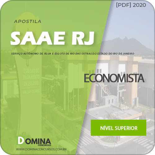 Apostila Concurso SAAE Rio das Ostras RJ 2020 Economista