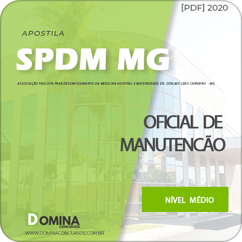 Apostila Concurso SPDM MG 2020 Oficial de Manutenção