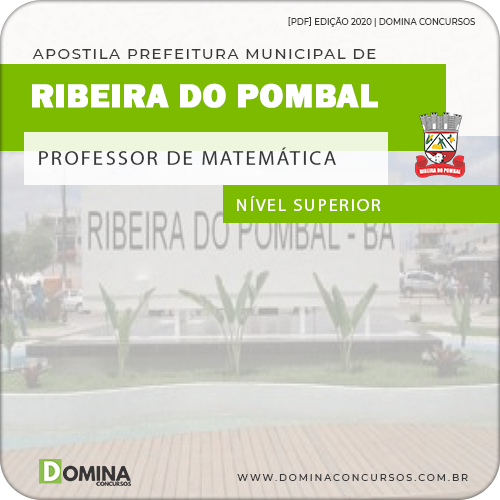 Apostila Ribeira do Pombal BA 2020 Professor de Matemática