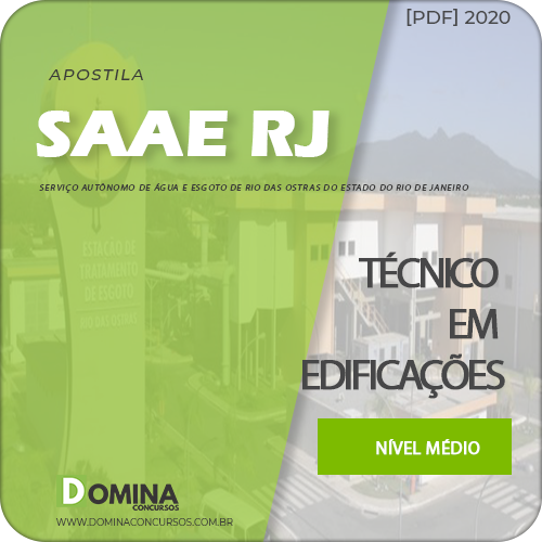 Apostila SAAE Rio das Ostras RJ 2020 Técnico em Edificações