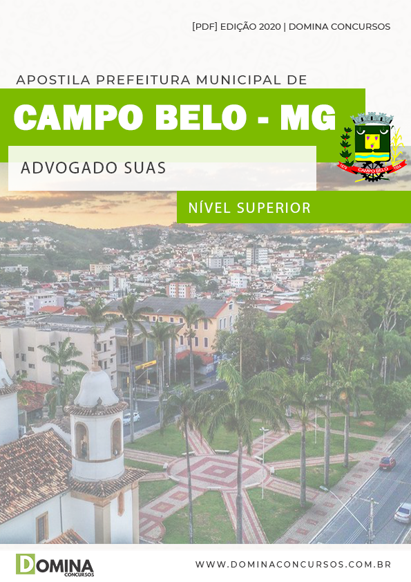 Apostila Pref Campo Belo MG 2020 Advogado SUAS