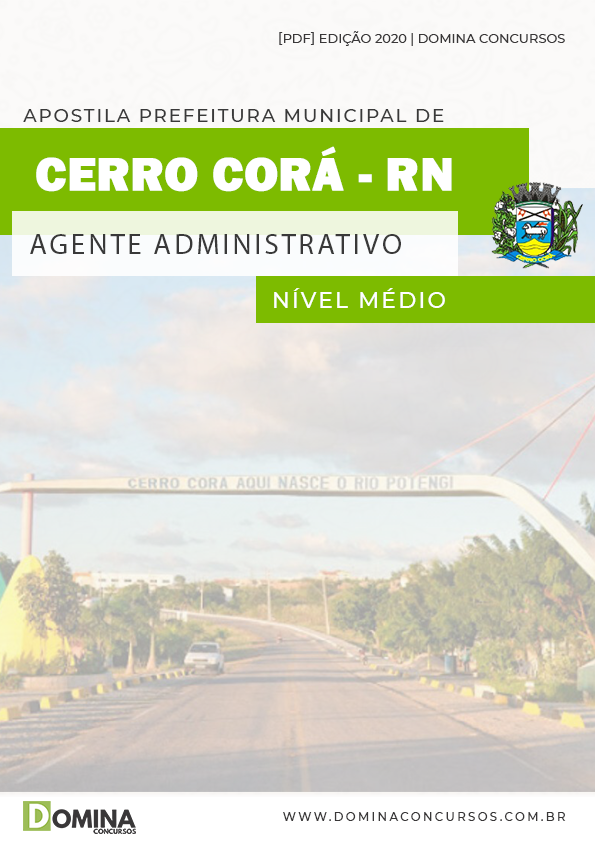 Apostila Câmara Cerro Corá RN 2020 Agente Administrativo