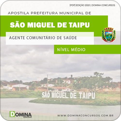 Apostila São Miguel de Taipu PB 2020 Agente Comunitário Saúde