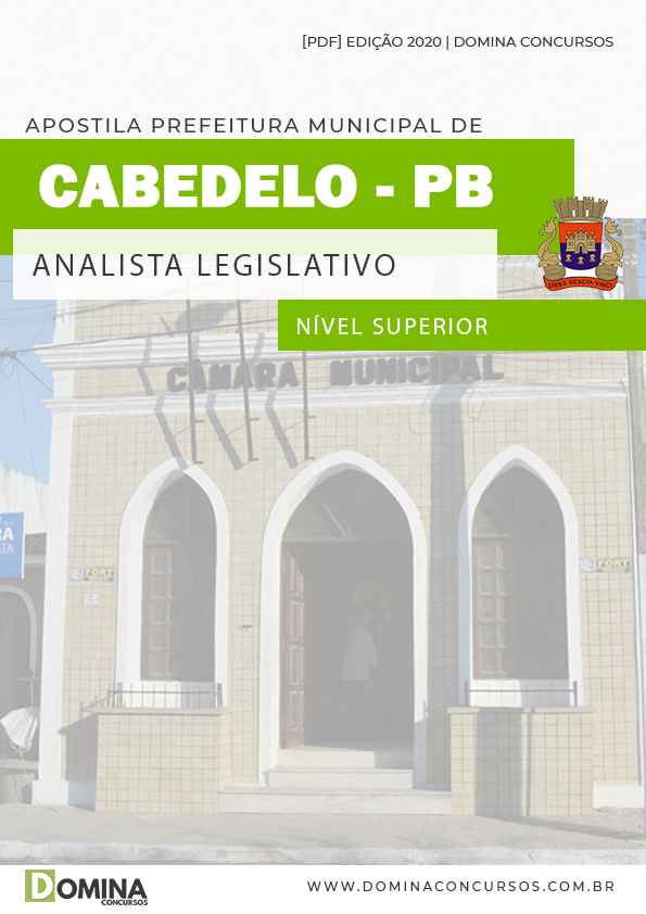 Apostila Câmara Cabedelo PB 2020 Analista Legislativo