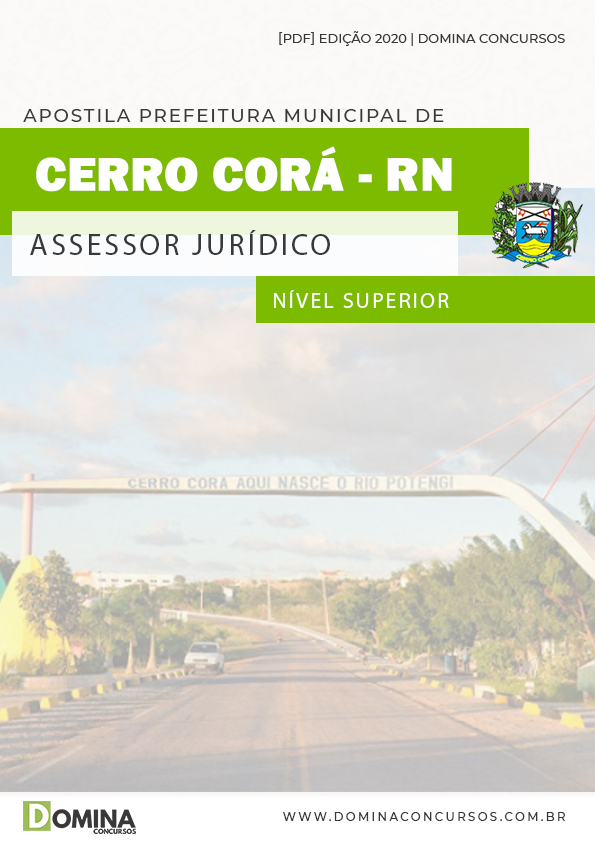 Apostila Câmara Cerro Corá RN 2020 Assessor Jurídico