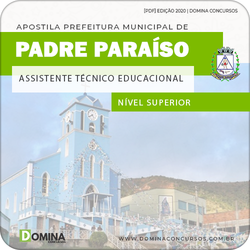 Apostila Padre Paraíso MG 2020 Assistente Técnico Educacional