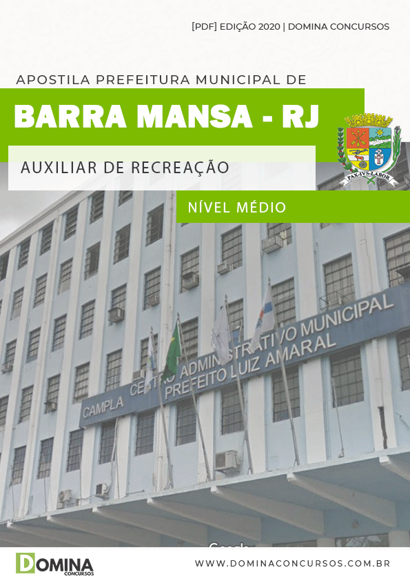 Apostila Pref Barra Mansa RJ 2020 Auxiliar de Recreação