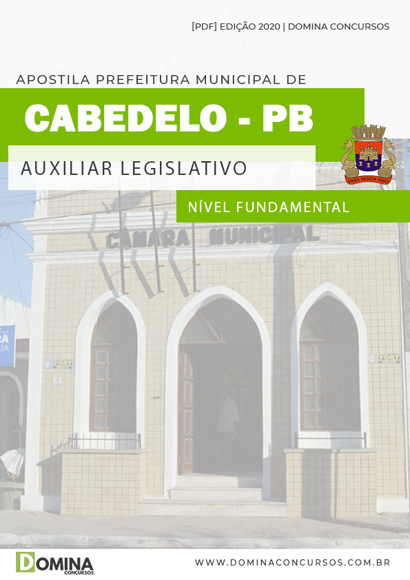 Apostila Tabela Cabedelo PB 2020 Auxiliar Legislativo