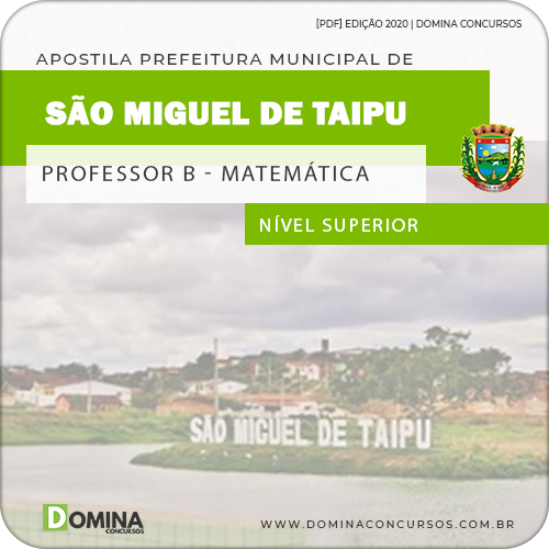 Apostila São Miguel de Taipu PB 2020 Professor de Matemática