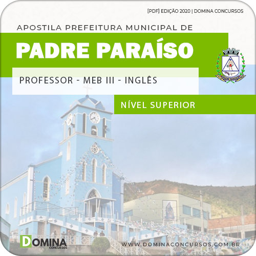 Apostila Padre Paraíso MG 2020 Professor MEB III Inglês