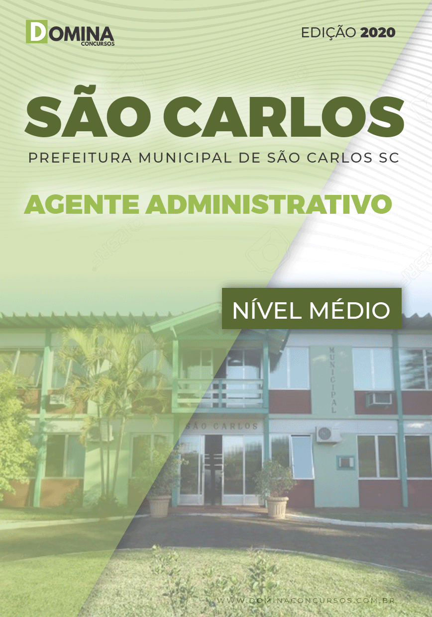Apostila Pref São Carlos SC 2020 Agente Administrativo