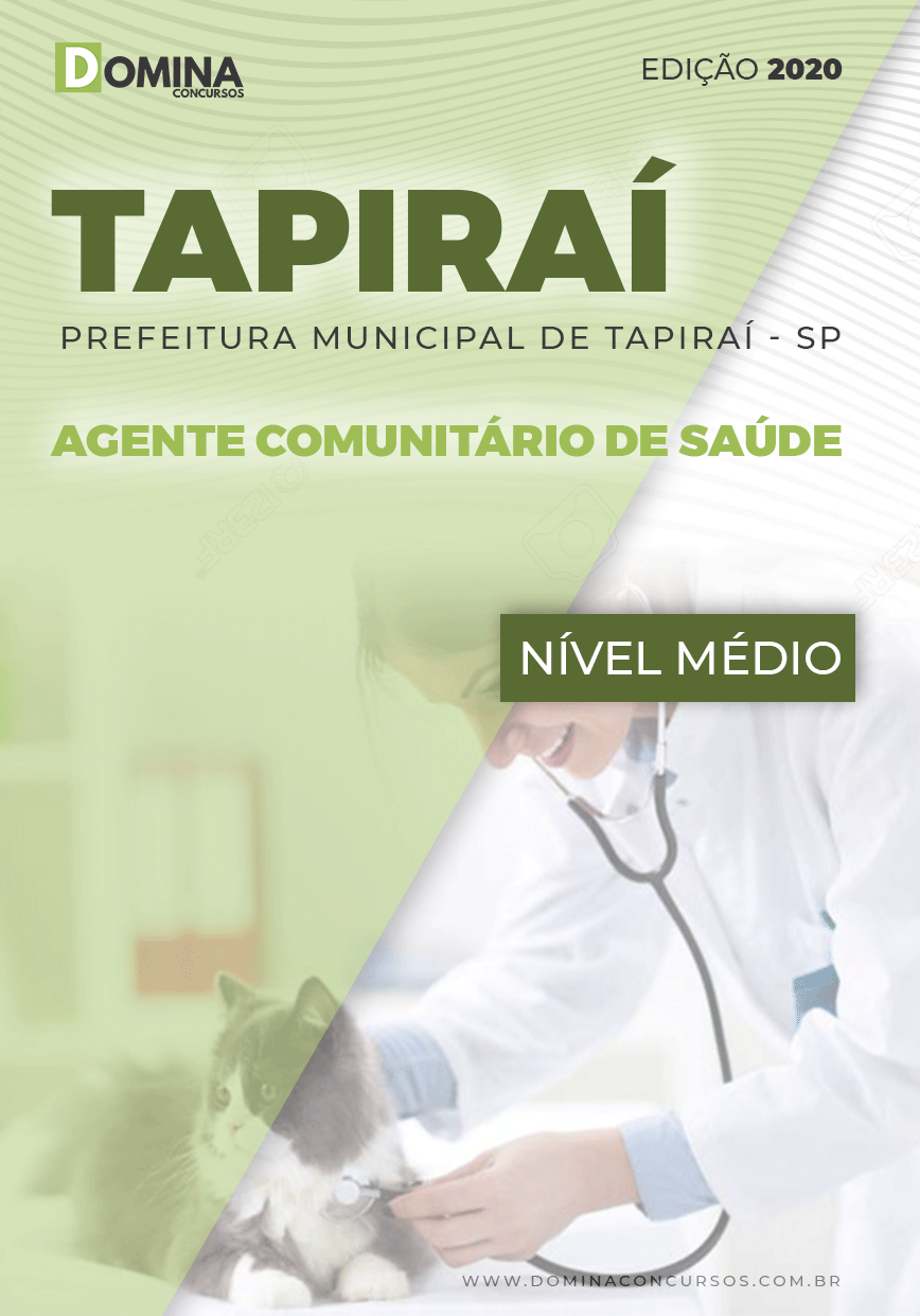 Apostila Tapiraí SP 2020 Agente Comunitário de Saúde
