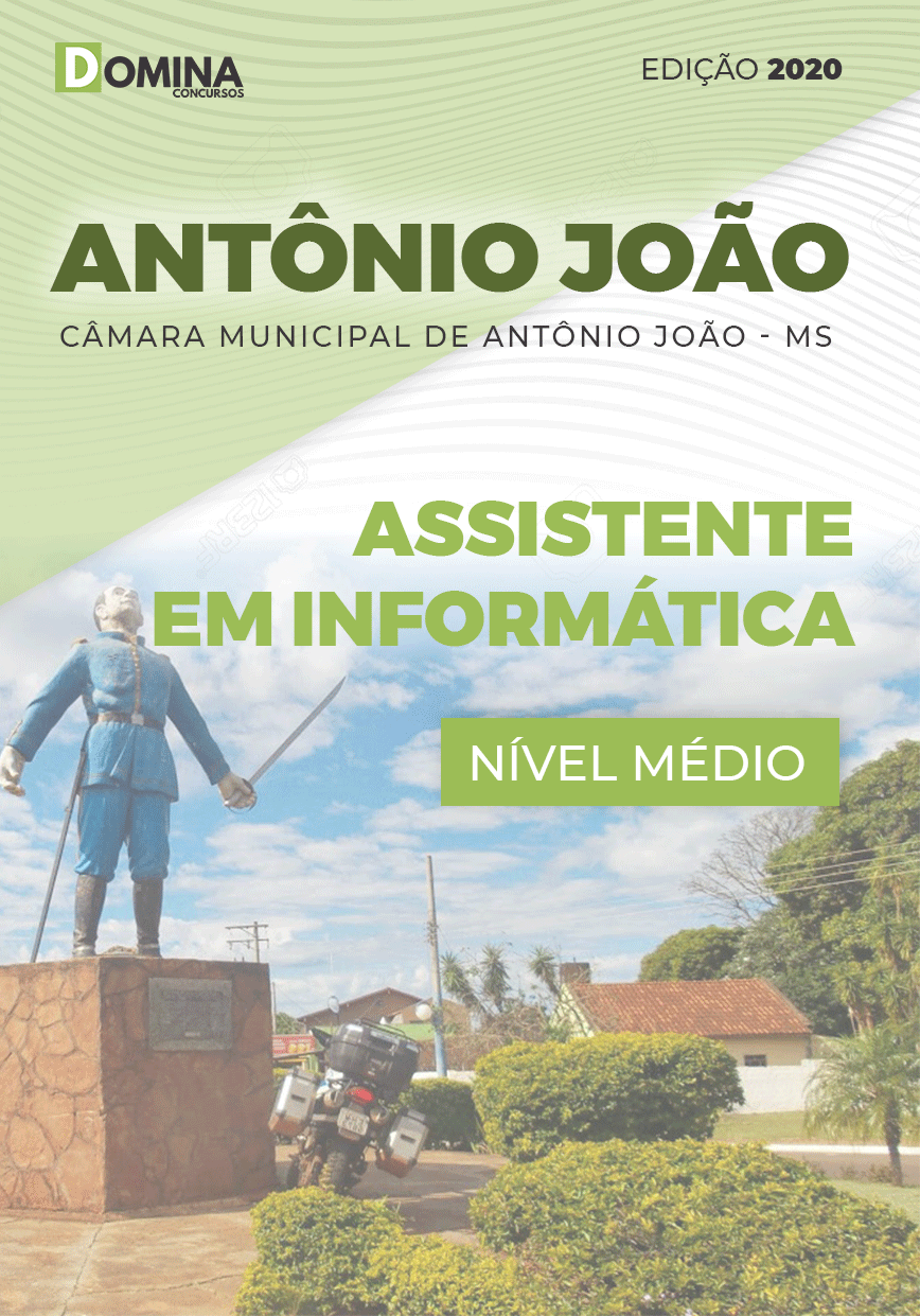 Apostila Câmara Antônio João MS 2020 Assistente Informática