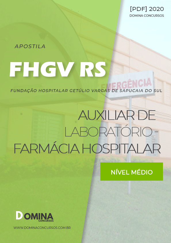 Apostila FHGV RS 2020 Auxiliar de Laboratório Farmácia