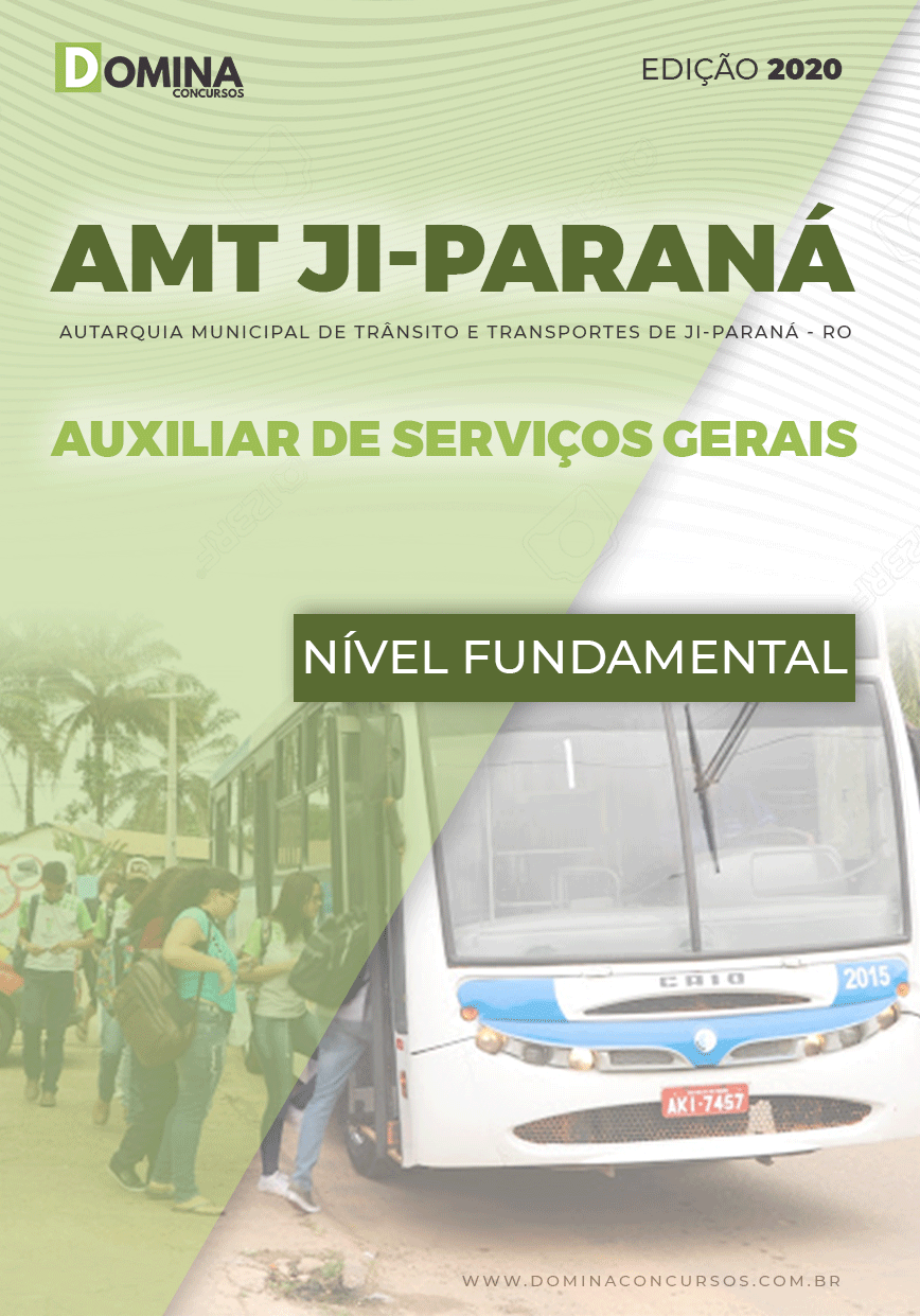 Apostila AMT Ji Paraná RO 2020 Auxiliar de Serviços Gerais