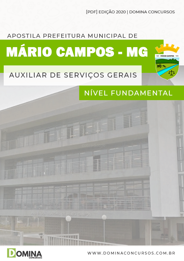 Apostila Pref Mário Campos MG 2020 Auxiliar Serviços Gerais