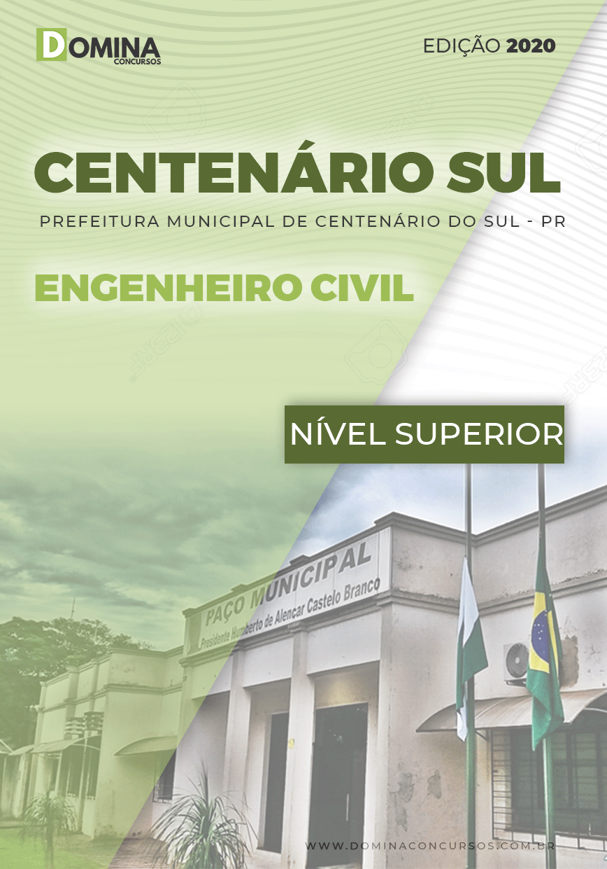 Apostila Pref Centenário Sul PR 2020 Engenheiro Civil