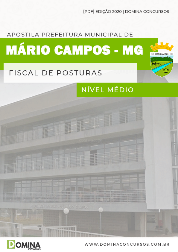 Apostila Pref Mário Campos MG 2020 Fiscal de Posturas