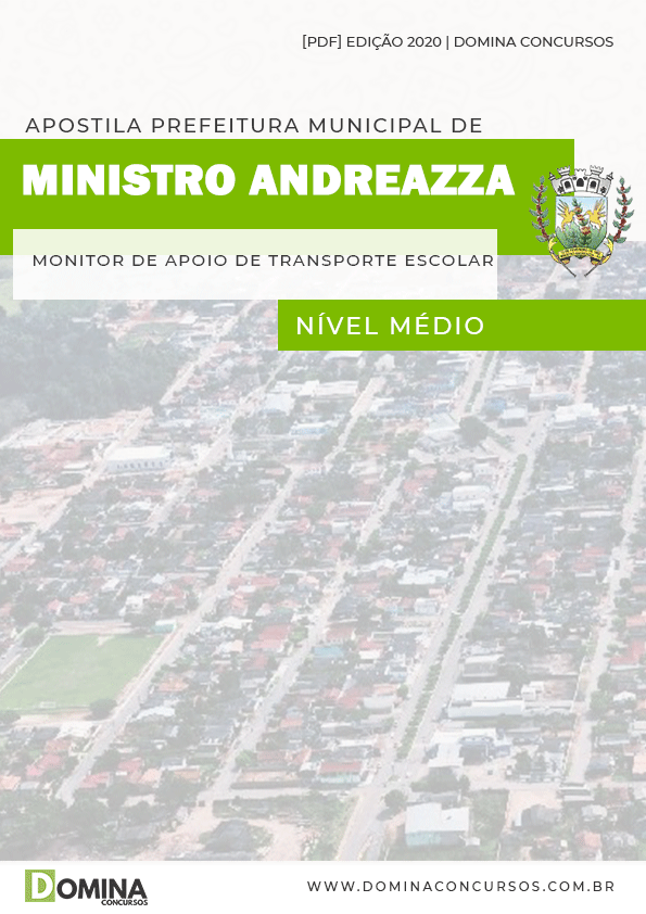 Apostila Ministro Andreazza RO 2020 Monitor Transporte Escolar