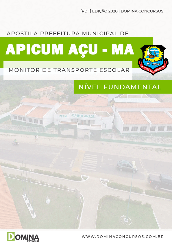 Apostila Pref Apicum Açu MA 2020 Monitor Transporte Escolar