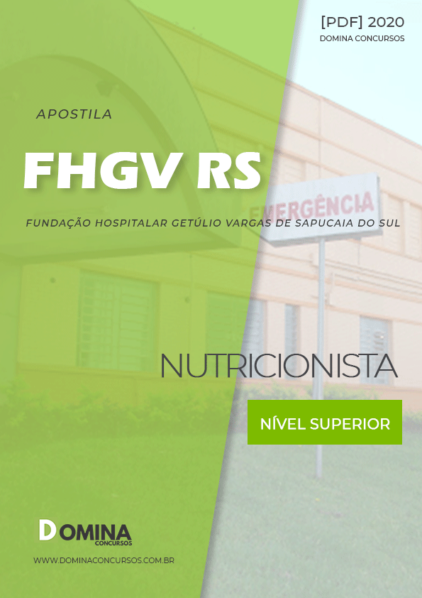 Comprar Apostila Concurso FHGV RS 2020 Nutricionista