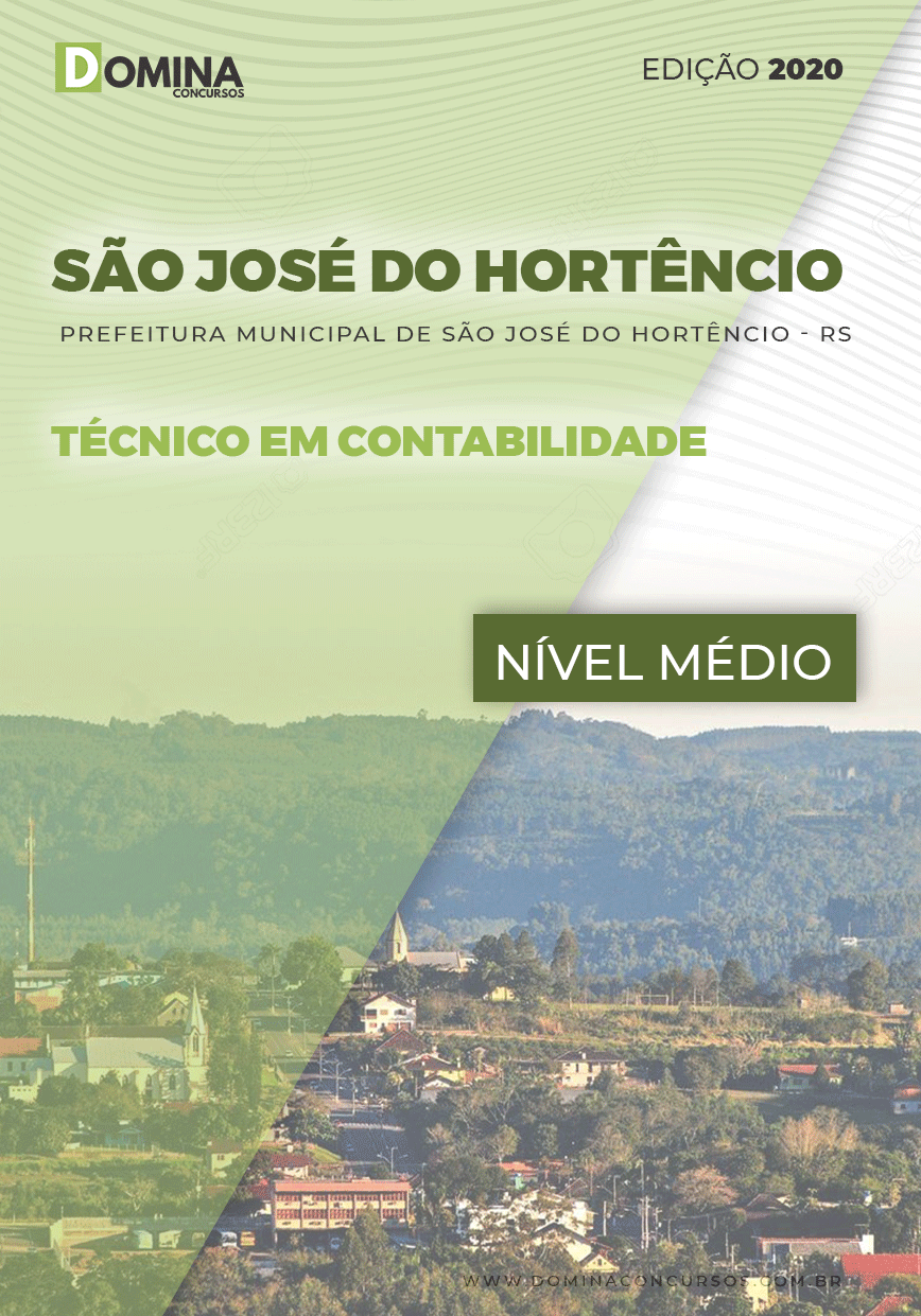 Apostila Pref São José Hortêncio RS 2020 Técnico Contabilidade