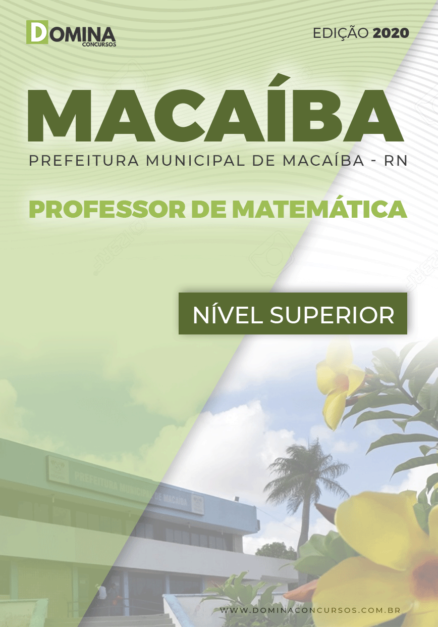 Apostila Pref Macaíba RN 2020 Professor de Matemática