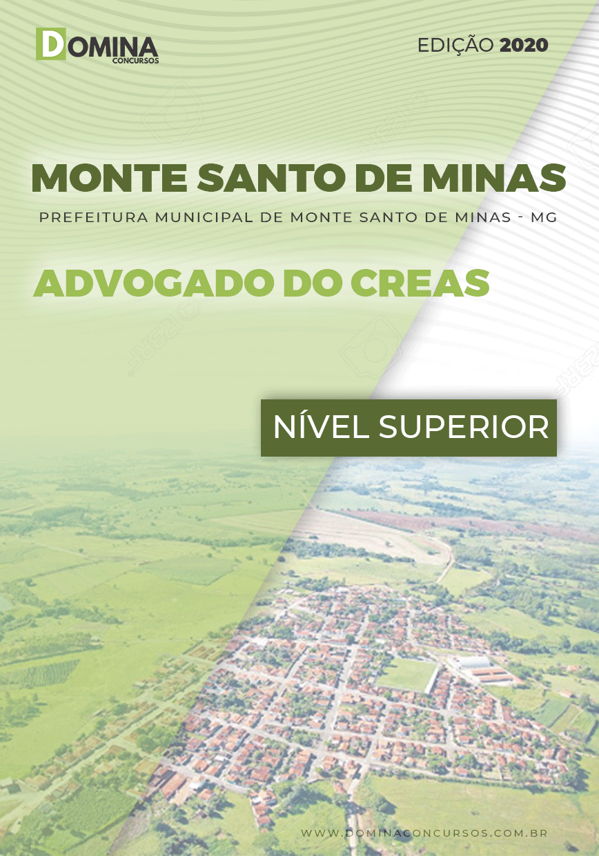 Apostila Pref Monte Santo Minas MG 2020 Advogado CREAS