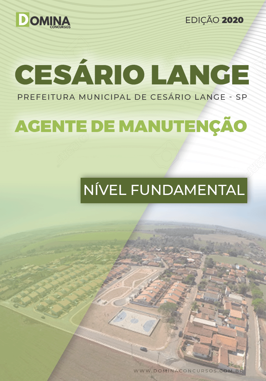 Apostila Pref Cesário Lange SP 2020 Agente de Manutenção