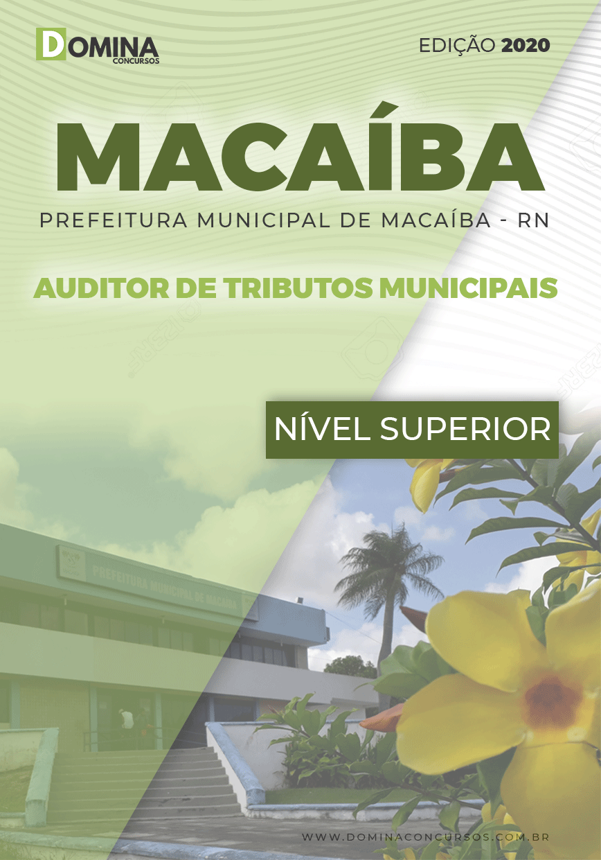 Apostila Pref Macaíba RN 2020 Auditor de Tributos Municipais