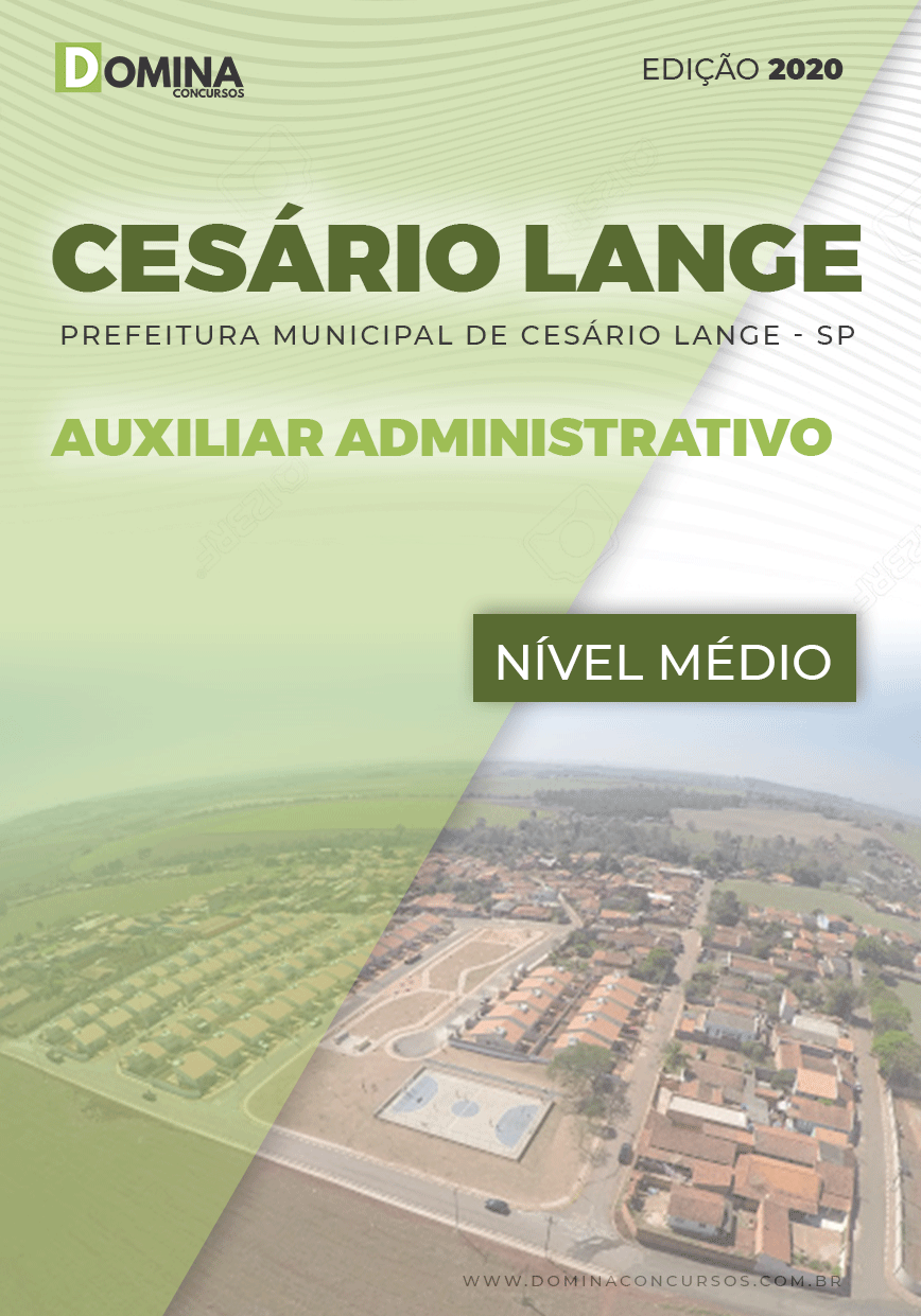 Apostila Pref Cesário Lange SP 2020 Auxiliar Administrativo
