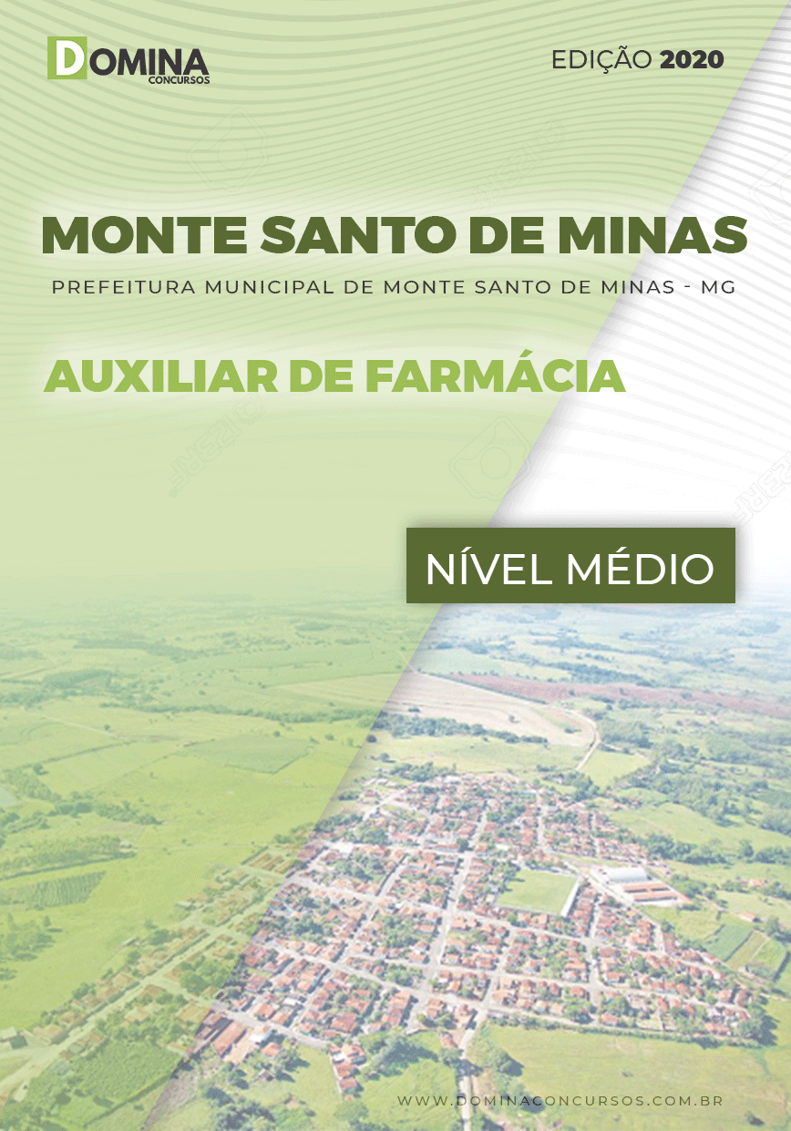 Apostila Pref Monte Santo Minas MG 2020 Auxiliar de Farmácia