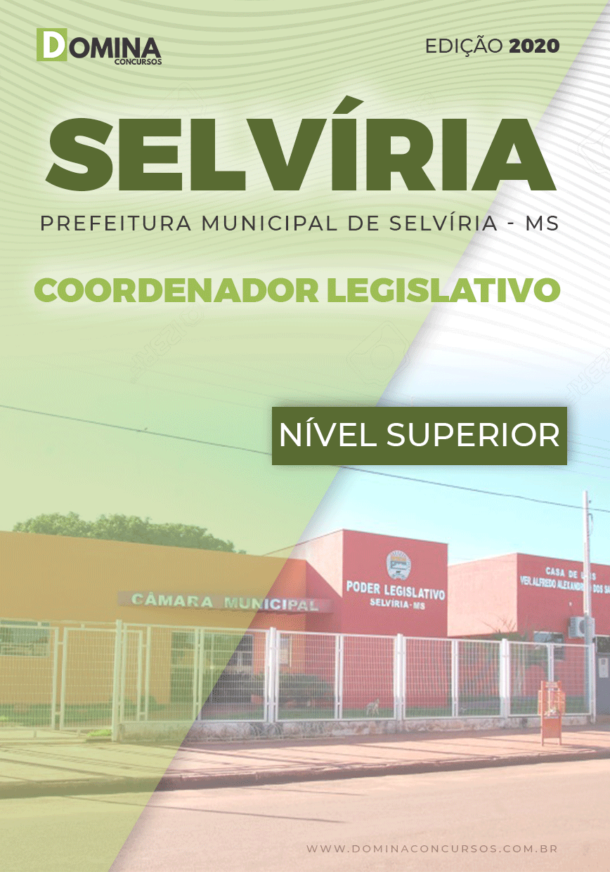 Apostila Câmara Selvíria MS 2020 Coordenador Legislativo