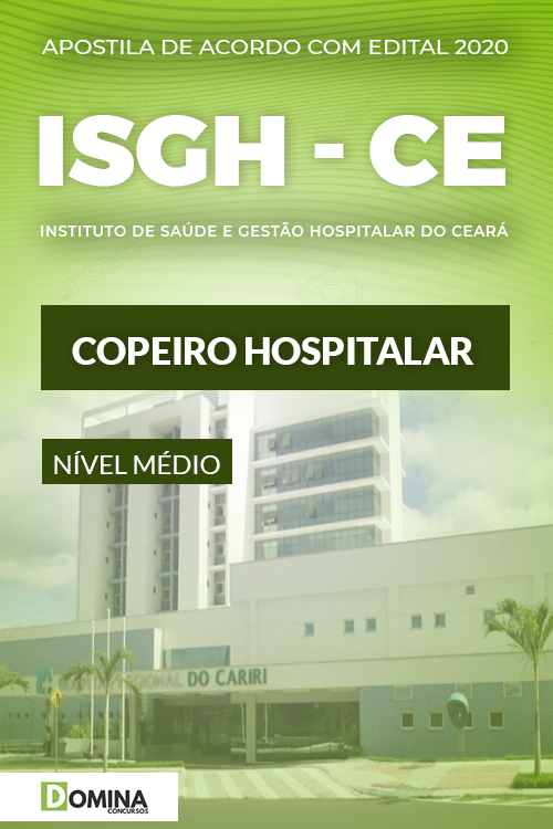 Apostila Concurso ISGH CE 2020 Copeiro Hospitalar