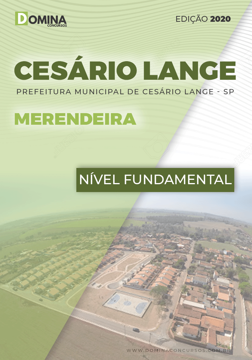 Apostila Concurso Pref Cesário Lange SP 2020 Merendeira