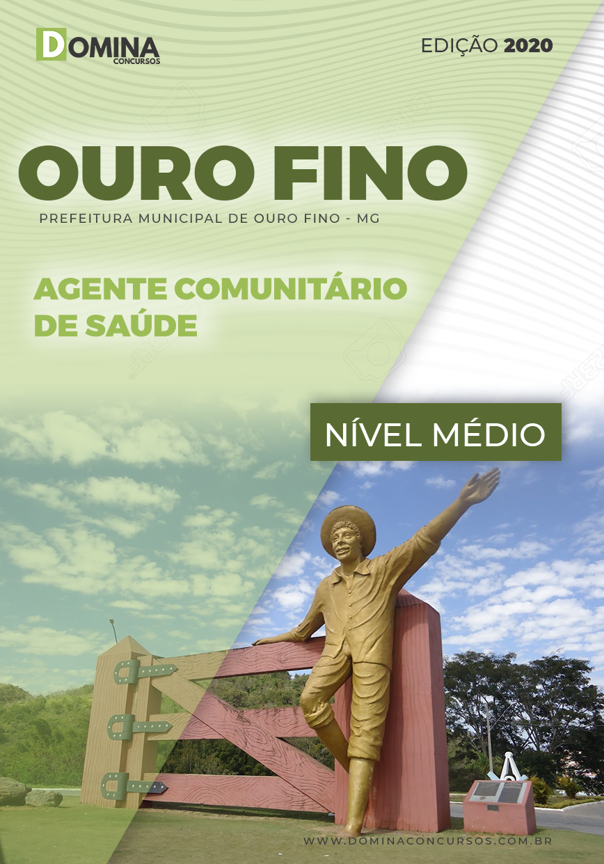 Apostila Ouro Fino MG 2020 Agente Comunitário de Saúde