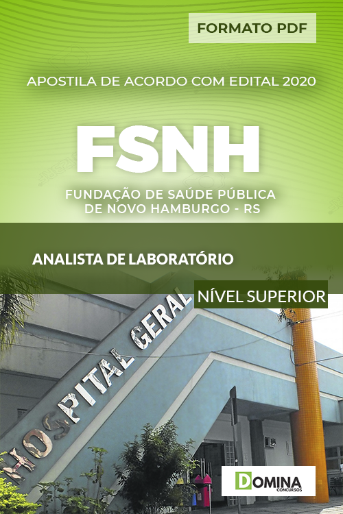 Apostila Concurso FSNH RS 2020 Analista de Laboratório