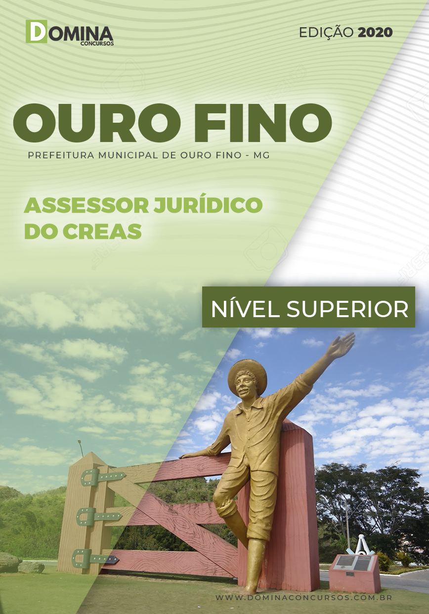 Apostila Ouro Fino MG 2020 Assessor Jurídico do CREAS