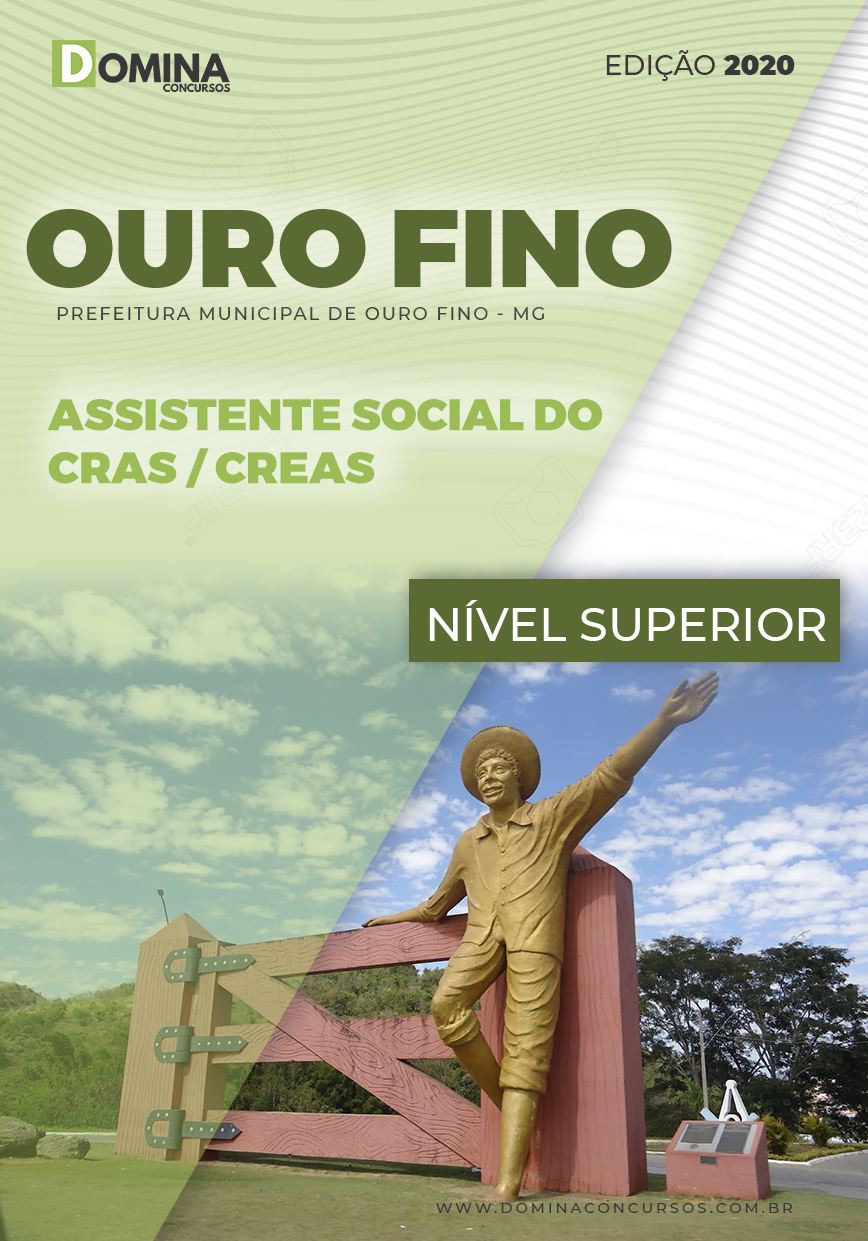 Apostila Ouro Fino MG 2020 Assistente Social CRAS CREAS