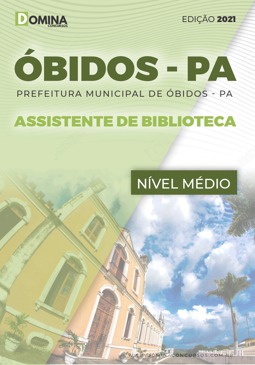 Apostila Concurso Pref Óbidos PA 2021 Assistente de Biblioteca