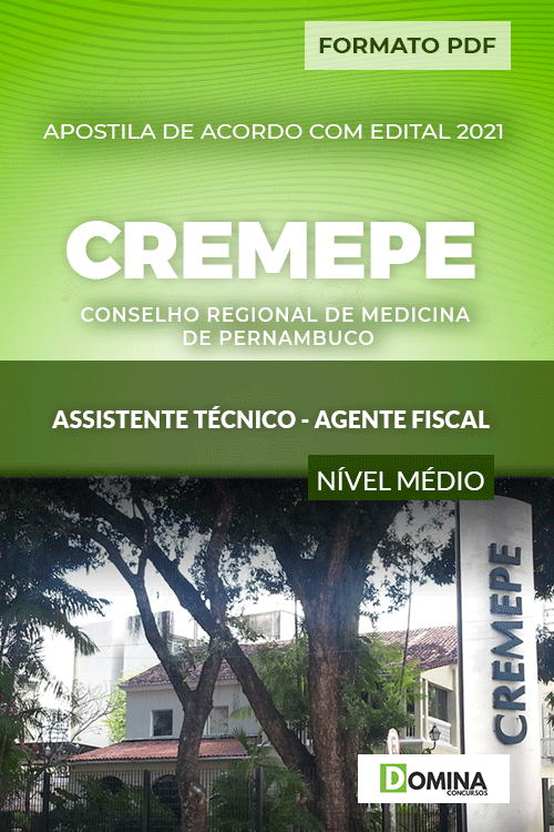 Apostila CREMEPE 2021 Assistente Técnico Agente Fiscal