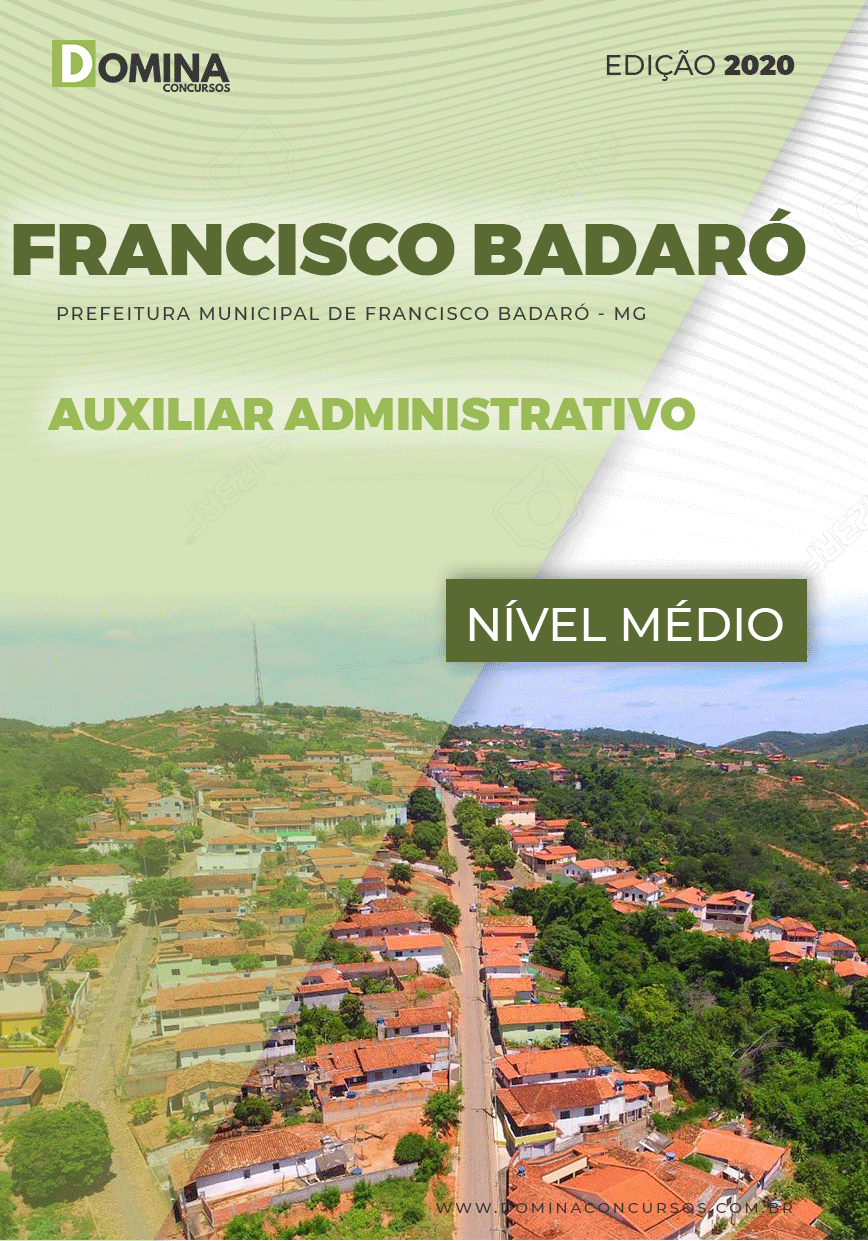 Apostila Pref Francisco Badaró MG 2021 Auxiliar Administrativo