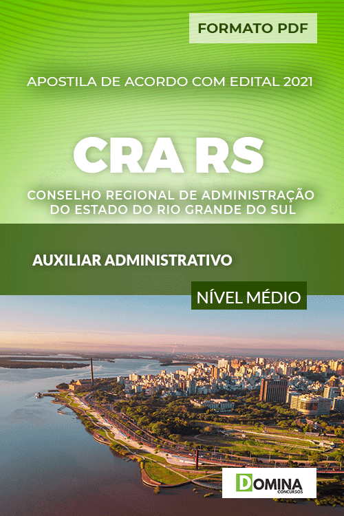 Apostila Concurso CRA RS 2021 Auxiliar Administrativo