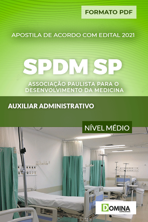 Apostila Concurso SPDM SP 2021 Auxiliar Administrativo