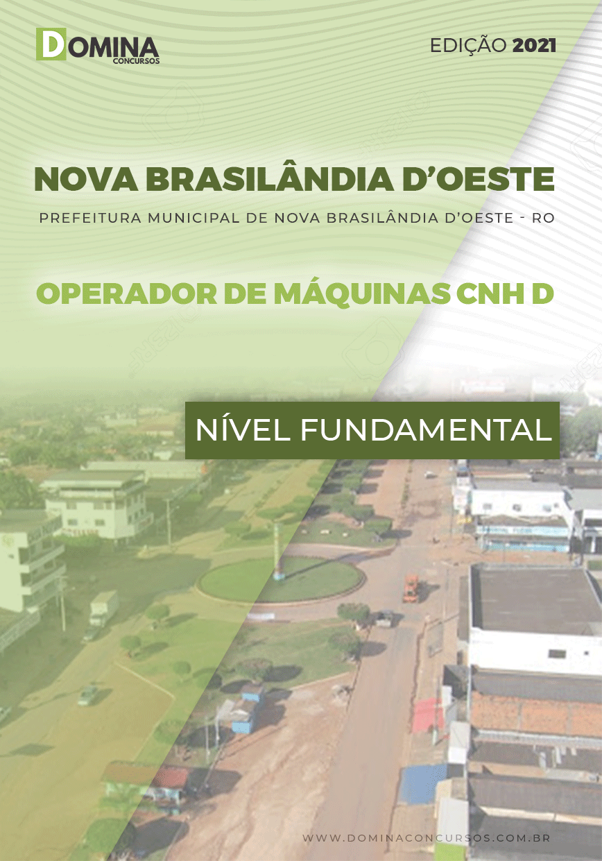 Apostila Nova Brasilândia D Oeste RO 2021 Operador Máquinas