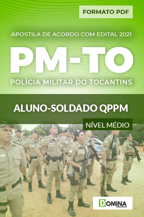 Apostila Polícia Militar PM TO 2021 Aluno Soldado QPPM