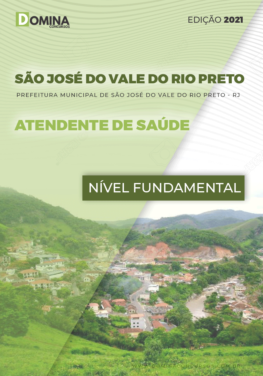 Apostila Pref São José Vale Rio Preto RJ 2021 Atendente Saúde