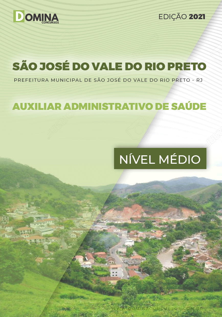 Apostila Pref São José Vale Rio Preto RJ 2021 Auxiliar ADM Saúde