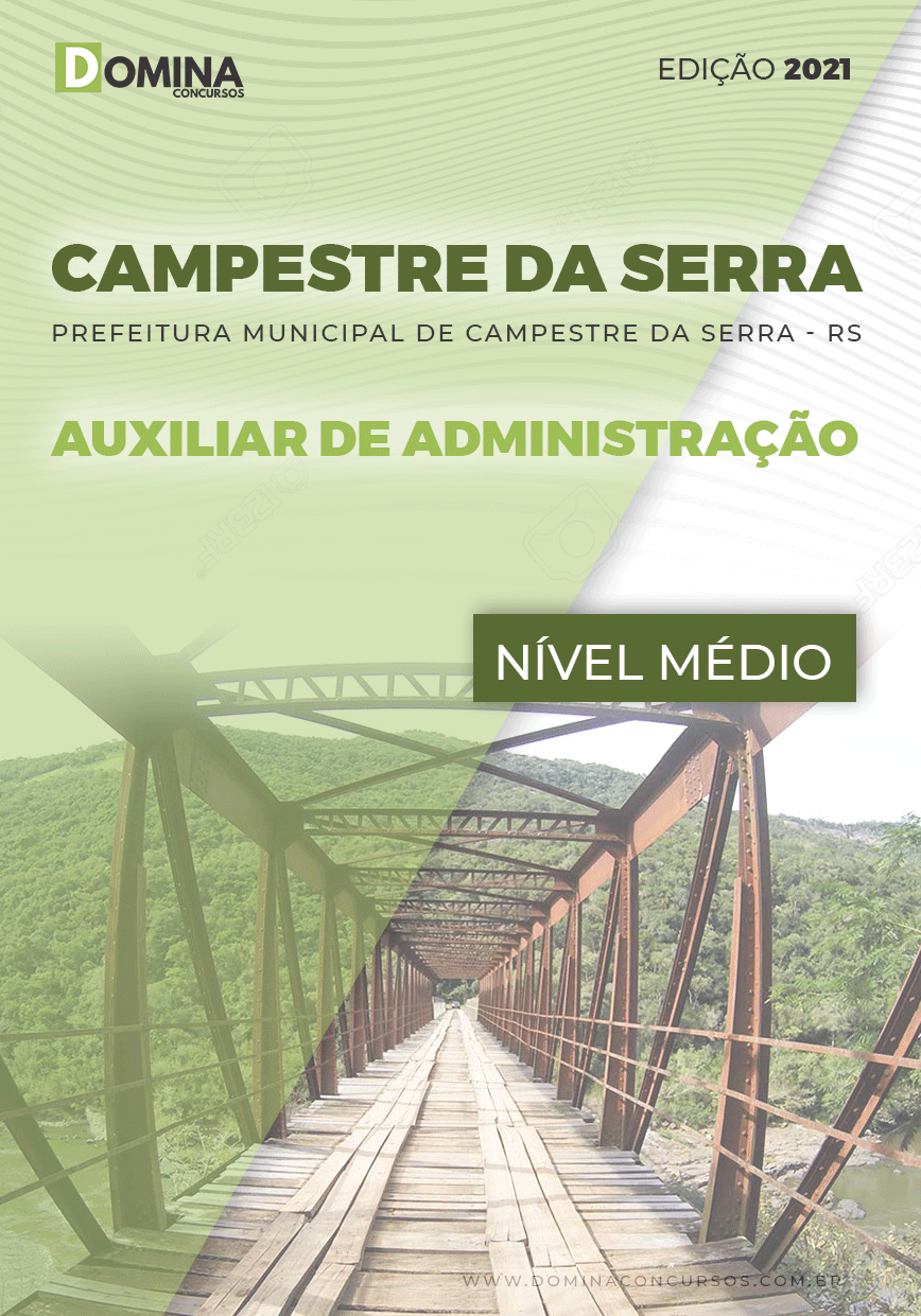 Apostila Pref Campestre Serra RS 2021 Auxiliar de Administração