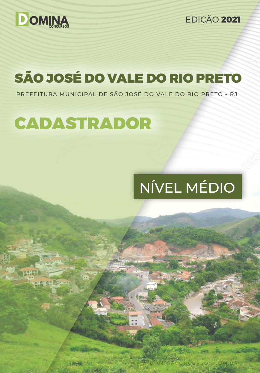Apostila Pref São José Vale Rio Preto RJ 2021 Cadastrador